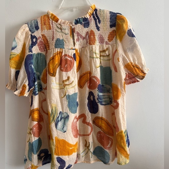 Hayden Women’s Textured Smock Detail Ruffle Top Size Large - Picture 8 of 10